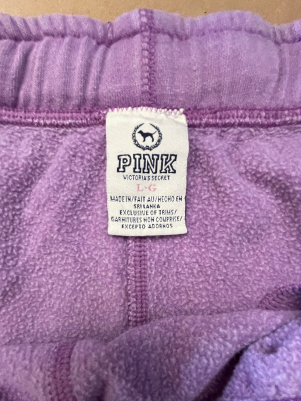 PINK Victoria’s Secret Purple Lounge Shorts Logo Graphic Elastic Waist shorts - Picture 3 of 8